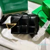 Cassette Women Cross Body Bag Knitting Tofu Underarm Shoulder Handbags Zip Bags Genuine leather Handbag purse Lady 10 Wallet Fashion Letters Adjustable strap