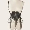 Belts Fashion Women Waist Belt Underbust Corset Steampunk Cincher Cummerbund Ladies PU Leather For Dress Waistband