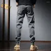 Men's Jeans Gray Autumn Men Casual Slim Fit Pencil Pants Winter Streetwear Fashion Mens Denim Trousers CP2092