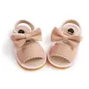 Första vandrare Fashion Born Infant Baby Girls Leather Sandals Soft Sole Anti-Slip Rubber Toddler Prewalkers Shoes Moccasins#G4