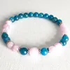 Link Bracelets MG0805 6 Mm Grade Blue Apatite Girls Bracelet Heart Chakra Lucky Healing Gem Stone Dainty Yoga Mala