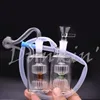 Nouveau brûleur à mazout en verre Bong Mobius Matrix percolateur de cage à oiseaux petit Dab Rig fumant cendrier narguilé avec tuyaux de brûleur à mazout en verre mâle de 10 mm