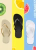 Tofflor kvinnor smala flip flops sommar strand sandaler gummi designer skor varumärke glider hem dusch