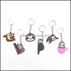 Party Favor Fashion Cute Fairytale Pvc Sloth Keychain Keys Rings Holders Alloy Key Chain For Woman Man Kids Gift Jewelry 6 Colors Wq Dhfhf