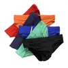 Mäns badkläder Herrarna Solid Color Swimming Briefs Europe America Fashion Sexig låg midja Simmshorts Summer Beach Surf Dry Bikinis