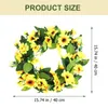 Decorative Flowers Wreath Door Front Spring Flower Wreaths Summer Artificial Wedding Decor Fake Wall Garland Floral Adornment Hanging