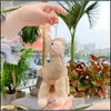 Portachiavi Cordini Carino Adorabile Alpaca Peluche Alpaca Giapponese Morbido Peluche Pecora Lama Bambole Animali Portachiavi Bambola 18Cm 291C3 Dr Dhykw