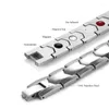 링크 팔찌 4 바이오 요소 에너지 전나무 부정적인 이온 마그네틱 게르마늄 뱅글 핸드 체인 매력 보석류 액세서리