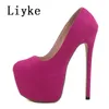 Elegante Vrouwen Party Bruiloft Stripper Hakken Sexy Dikke Bodem Ronde Neus Ondiepe Instappers Platform Pumps Stiletto Mujer 0129