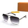 2022 Diseñador de gafas de sol de moda de metal con gafas Gafas de sol para mujer UV400 Polarized Sun Pilot Luxury Men V Frame Polaroid Classic Heog