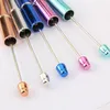 Gel Pens 40pcs Latest Beaded Ballpoint Pen Beadable Plastic Handmade Teacher Kids Gift School Office Supplies 230130