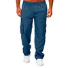 Pantalons pour hommes Sport Hommes Courir avec poches élastiques Entraînement de football Joggings Fitness Cargo pour