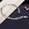 Link Bracelets Silver Color Gold 8MM Figaro Bracelet Fashion Men's Chain Arrival Jewelry Length 20CM Gift