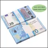 Party Games Artesanato Filme Prop Banknote 10 Dólares moeda de brinquedo Fake Money Children Gift 1 20 50 Eurro Dollar Ticket Drop Delt T DHXJF