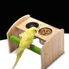 Inne zaopatrzenie ptaków plac zabaw z papugą z 2 filiżankami zabawki biurko biurko huśtawka wisząca drabin