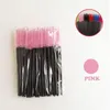 Makeup szczotki 50pcs wielokolorowe jednokolorowe jednorodne przedłużenie rzęsów miękkie pędzle tusz do rzęs pędzel na narzędzie aplikatory