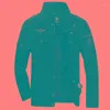 Мужские куртки военная куртка мужская уличная одежда. Случайный хип -хоп пилот Solid Color 2023 Spring for Black Green Khaki