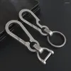 Sleutelhangers Luxe Titanium Thuis Autosleutel Houder Ring Opknoping Gesp Lichtheid Voor Man Mannelijke Flesopener Creativiteit Gift