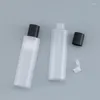 Vorratsflaschen 30 stücke 100 ml/200 ml Leere Transparente Matte Kosmetik mit Schwarzem Schraubverschluss Lotion Shampoo Hautpflege Wasserflasche
