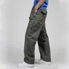 Men's Pants Spring Summer Big Size 5XL 6XL Cotton Trousers Men Casual Cargo Side Zipper Pocket Loose Baggy Harem Hip Hop Joggers