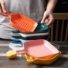 Plates Creative Dish Home Nordic Utensil Breakfast Plate Baking Bowl Oven Baked Rice Tray Dinner Set And Dishes Ceramic