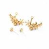 Studoor oorbellen aankomst Hoog Quatity Mulit-kleur Email Crystal Earring Handgemaakte Groothandel Romantisch Koper Cute Flower Jewelry