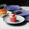 Piatti 1 pz Piatti da tavola in ceramica giapponese per patè e piatti da bistecca occidentali sottosmalto Stoviglie per la casa