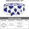 Table Cloth Mexican Traditional Talavera Round Tablecloth Proof Wrinkle Resistant Cover For Dining Room Kitchen Decoration 60inch