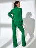 Costume pantalon de styliste pour femmes, coupe cintrée, vert de célébrité, vêtements pour mère de la mariée, soirée de mariage formelle, 2 pièces, printemps