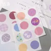 Embrulho de presente 8pcs/lote adesivos de ponta de desenho animado morandi redondo adesivo DIY Journal Notebook Planner Decorative Collage MaterialGift