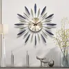 Wandklokken Large Simple Clock Fashion Living Room Nordic Metal Luxury Art Creative Modern Design Reloj Pared Home Decor 50