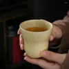 Mugs 160ml Small Creative Vintage Gourd Shaped Pottery Espresso Cups Handmade Elegant Teacups Breakfast Milk Coffee Tableware