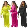 Femmes Plus Size Survêtements Deux Pièces Ensembles Automne Femmes À Manches Longues Chemise Et Pantalon En Gros Sexy Sweat Outfit Femme Mode Plaine Vêtements 230130