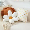 Pillow Daisy Flower Sofa Cover For Living Room Decoration Waist Sleeping Persimmon Floral Pillowcase Navidad Home Decor