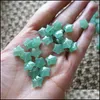 Pierres précieuses en vrac Aventurine verte naturelle 50 pièces en forme d'étoile 6,5 x 6,5 mm pour bijoux, fabrication de boucles d'oreilles, collier, bracelet C3 Drop D Dhzuo