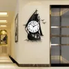 Horloges murales vent et vagues horloge silencieuse Cooper Antlers Design moderne montre décorative pour la maison salon décoration ZM