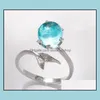 Band Rings Mermaid Foam Ring Hand Jewelry Female Temperament Versatile Simple Personality Fishtail Drop Delivery Dh9Ek