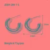 Hoop Earrings Fashion European American Light Luxury Senior Temperament Simple Titanium Steel C-shaped Hollow Women's Jewelry