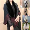 Scarves Women Cape Coat Comfortable Autumn Winter Warm Ladies Knitting Cloak Bat Short Sleeves Elegant Shawl For Outdoor