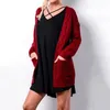 Women's Knits & Tees Woman Sweaters 2023 Fashion Caldigan Long Wind Autumn Pure Color Pocket Fried Dough Twist Knitting Sweater MMY218003 Mi