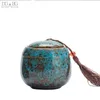 Chinese Style Products Memorial Container Pet Ashes Urn Handpainted Ceramics Cremation Bird Ash Holder Burial At Home 230130