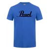 Camisetas masculinas bateria de moda marca masculina pérola camisa o-gola o gola alta manga curta algodão camisetas camisetas top