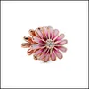 Silber S925 Sterling Silber Schmuck Diy Blumenperlen Passend für Pandora-Stil Charm für Armbänder Europäisches Roségoldarmband Collier 2255 D Dhbtp