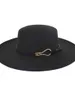 Brede rand hoeden met oor fedora voor mannen vrouwen elegante winterwol emmer hoed jaren 1920 vintage cloche bowler velor dames