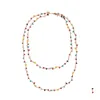 Beaded Necklaces Bohemian Fashion Jewelry Colorf Necklace Ancient Handmade Rope Woven Glass Beads Drop Delivery Pendants Dhfxz