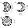 Duvar çıkartmaları Ay dekorasyon ahşap doğal tasarım iç bohem tarzı yatak odası ev