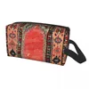 Cosmetic Bags Vintage Turkish Kilim Persian Carpet Travel Toiletry Bag Navaho Weave Tribal Ethnic Art Makeup Organizer Storage Dopp Kit