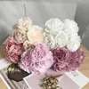 Dekoratif Çiçekler Şakayık Yapay Ipek Ev Dekorasyon Için Düğün Buket Gelin Yüksek Kaliteli Sahte Çiçek Sahte Oturma Odası