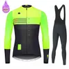 Maillot de cyclisme Ensembles Espagne Équipe Hiver Polaire Thermique Vêtements Hommes Costume À Manches Longues En Plein Air Équitation Vélo VTT Pantalon Vêtements Combinaisons 230130