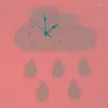 Настенные часы деревянные часы для домашнего декора 3D облачный дождь